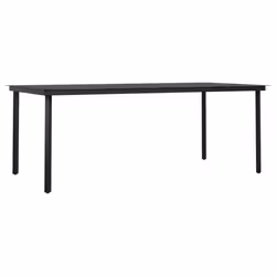 vidaXL Set da Pranzo da Giardino 9 pz Nero - Vista aggiuntiva 3