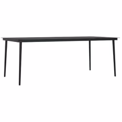 vidaXL Set da Pranzo da Giardino 7 pz Nero - Vista aggiuntiva 3