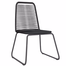 vidaXL Set Mobili da Pranzo per Giardino 3 pz Nero - Vista aggiuntiva 3