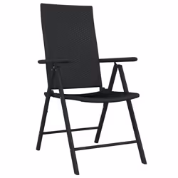 vidaXL Set Mobili da Pranzo per Giardino 3 pz Nero - Vista aggiuntiva 3