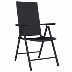 vidaXL Set da Pranzo da Giardino 5 pz Nero - Vista aggiuntiva 3