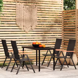 Crea un'estetica avvincente e coesa nel vostro spazio esterno con questo set da pranzo da giardino! Questo set da pranzo da g ...