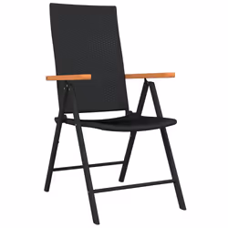vidaXL Set Mobili da Pranzo per Giardino 3 pz Nero - Vista aggiuntiva 3