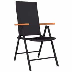 vidaXL Set da Pranzo da Giardino 5 pz Nero - Vista aggiuntiva 3