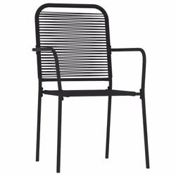 vidaXL Set Mobili da Pranzo per Giardino 3 pz Nero - Vista aggiuntiva 3