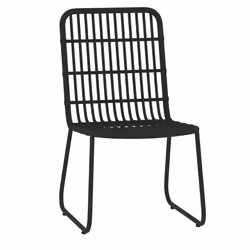vidaXL Set da Pranzo per Giardino 9 pz con Cuscini Nero - Vista aggiuntiva 3