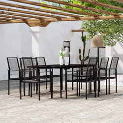 vidaXL Set Mobili da Pranzo da Giardino 9 pz