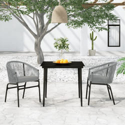 vidaXL Set Mobili da Pranzo per Giardino 3 pz Antracite
