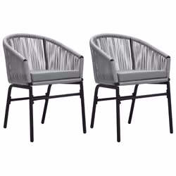 vidaXL Set Mobili da Pranzo per Giardino 3 pz Antracite - Vista aggiuntiva 3