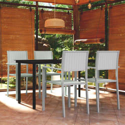 Vidaxl - Set Mobili da Pranzo per Giardino 5 pz Bianco