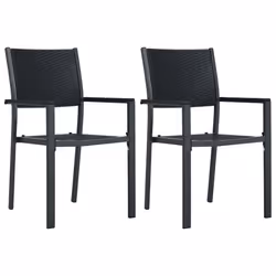 vidaXL Set da Pranzo da Giardino 3 pz Nero - Vista aggiuntiva 3