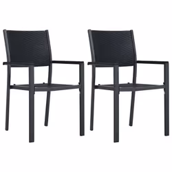 vidaXL Set da Pranzo da Giardino 3 pz Nero - Vista aggiuntiva 3