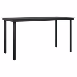 vidaXL Set Mobili da Pranzo per Giardino 5 pz Grigio e Nero - Vista aggiuntiva 3