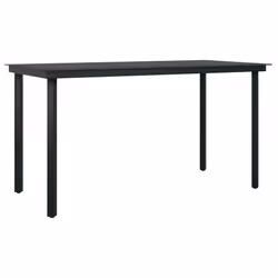 vidaXL Set da Pranzo per Giardino 7 pz con Cuscini Grigio e Nero - Vista aggiuntiva 3