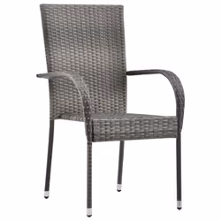 vidaXL Set da Pranzo da Giardino 7 pz Grigio e Nero - Vista aggiuntiva 3