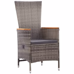 vidaXL Set da Pranzo da Giardino 7 pz con Cuscini Grigio - Vista aggiuntiva 3