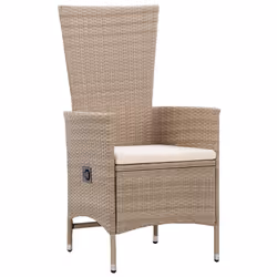 vidaXL Set da Pranzo da Giardino 5 pz con Cuscini Beige - Vista aggiuntiva 3