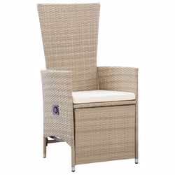 vidaXL Set da Pranzo da Giardino 7 pz con Cuscini Beige - Vista aggiuntiva 3