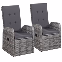 vidaXL Set da Pranzo da Giardino 3 pz con Cuscini Grigio - Vista aggiuntiva 3