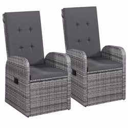 vidaXL Set da Pranzo da Giardino 5 pz con Cuscini Grigio - Vista aggiuntiva 3