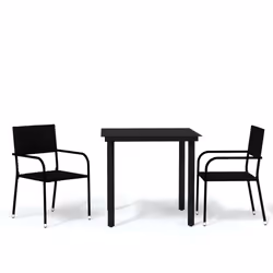 VidaXL 3099577 set mobili da esterno Nero - Vista aggiuntiva 2