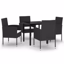 VidaXL 3099602 set mobili da esterno Nero - Vista aggiuntiva 2