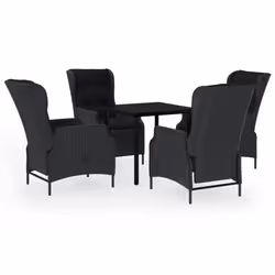 vidaXL Set da Pranzo da Giardino 5 pz Grigio Scuro - Vista aggiuntiva 2