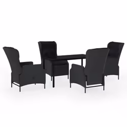 vidaXL Set da Pranzo da Giardino 5 pz Grigio Scuro - Vista aggiuntiva 2