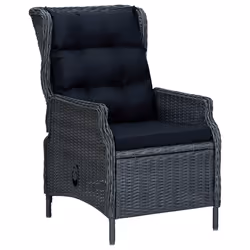 vidaXL Set Mobili da Pranzo per Giardino 9 pz Grigio Scuro - Vista aggiuntiva 3