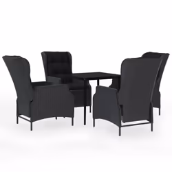 vidaXL Set da Pranzo da Giardino 5 pz Grigio Scuro - Vista aggiuntiva 2