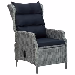 vidaXL Set Mobili da Pranzo per Giardino 5 pz Grigio Chiaro - Vista aggiuntiva 3