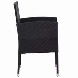 VidaXL 318727 sedia da esterno Terrazzo Seduta imbottita Rattan sintetico, Acciaio Nero, Crema, Bianco - Vista aggiuntiva 4
