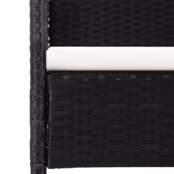 VidaXL 318727 sedia da esterno Terrazzo Seduta imbottita Rattan sintetico, Acciaio Nero, Crema, Bianco - Vista aggiuntiva 6