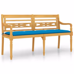 VidaXL 3100845, Azzurro, Teak, Adulti e bambini, 1500 mm, 515 mm, 840 mm