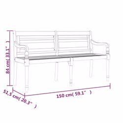 VidaXL 3100846 panca da esterno Teak - Vista aggiuntiva 8