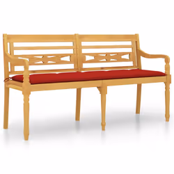 VidaXL 3100847, Rosso, Teak, Adulti e bambini, 1500 mm, 515 mm, 840 mm