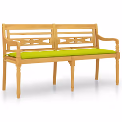 VidaXL 3100852, Verde, Teak, Adulti e bambini, 1500 mm, 515 mm, 840 mm