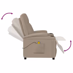 VidaXL 342718 sedia massaggiante elettrica Cappuccino - Vista aggiuntiva 7