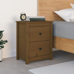 Vidaxl - Comodino da Camera da Letto, Tavolino da notte Miele 50x35x61, 5 cm in Legno Massello di Pino