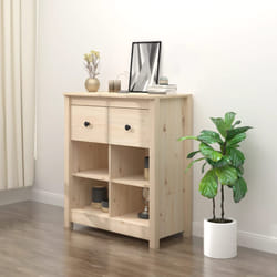 vidaXL Credenza 70x35x80 cm in Legno Massello di Pino