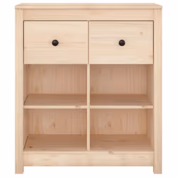 vidaXL Credenza 70x35x80 cm in Legno Massello di Pino - Vista aggiuntiva 3