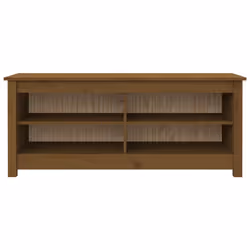 vidaXL Scarpiera Ambrata 110x38x45,5 cm in Legno Massello di Pino - Vista aggiuntiva 3