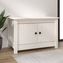 Scarpiera Bianca 70x38x45,5 cm in Legno Massello di Pino Vidaxl Bianco