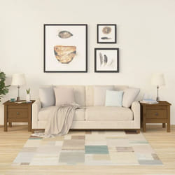 Vidaxl - Tavolini 2 pz Ambrati 40x40x39 cm Legno Massello di Pino