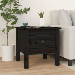 Vidaxl - Tavolino per Caffè, Tavolino basso Nero 40x40x39 cm Legno Massello di Pino