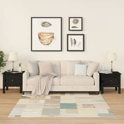 Vidaxl - Tavolini 2 pz Neri 40x40x39 cm in Legno Massello di Pino