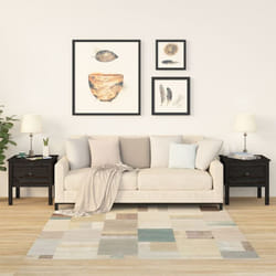 Vidaxl - Tavolini 2 pz Neri 50x50x49 cm in Legno Massello di Pino