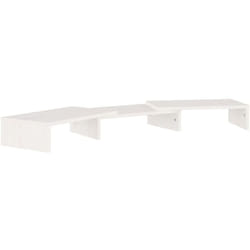Supporto per Monitor Bianco 80x24x10,5cm Legno Massello di Pino Vidaxl