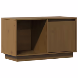 vidaXL Mobile TV Ambra 74x35x44 cm in Legno Massello di Pino - Vista aggiuntiva 2