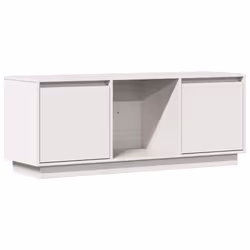 vidaXL Mobile Porta TV Bianco 110,5x35x44 cm in Legno Massello di Pino - Vista aggiuntiva 2